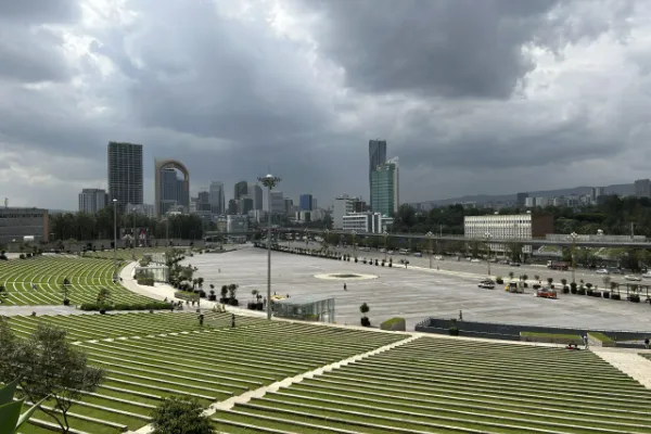 Meskel Square and the city skyline of Addis Ababa
