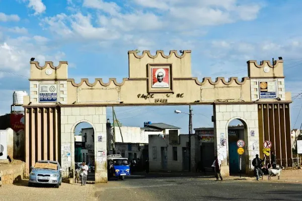 Historic gate in the wall of Harar Jugol, the old walled town of Harar