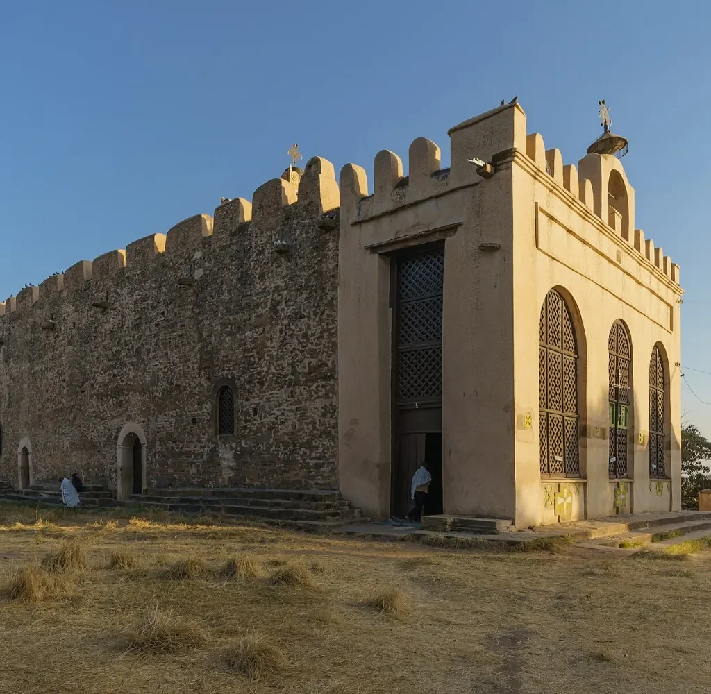 The old Church of St Mary of Zion in Axum, built by Emperor Fasilides in the 17th century