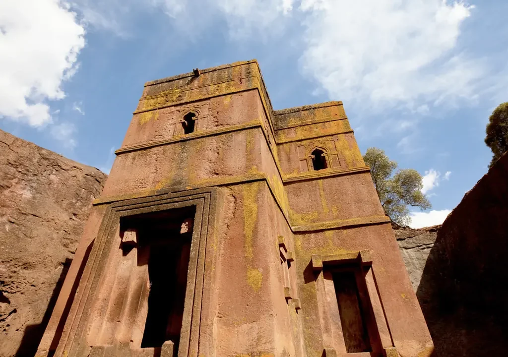 Rock-hewn Church of St George (Bete Giyorgis) in Lalibela, a highlight of Ethiopia historical tours