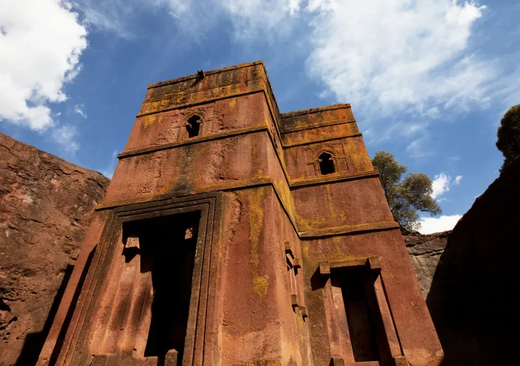 Rock-hewn Church of St George (Bete Giyorgis) in Lalibela, a highlight of Ethiopia historical tours