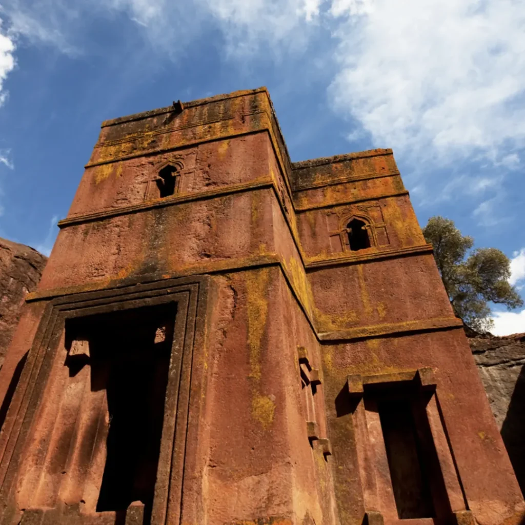 Rock-hewn Church of St George (Bete Giyorgis) in Lalibela, a highlight of Ethiopia historical tours