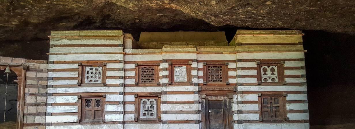 Yemrehanna Kristos church built inside a cave near Lalibela, Ethiopia
